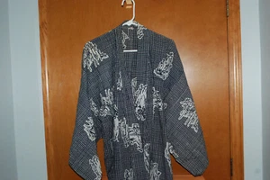 Kimoto Black and White Graphic Made in Japan 100% Cotton One Size - Picture 1 of 6