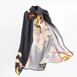 Kids Children's Kung Fu Cape Chinese Performance Costume Ancient Style Cloak US - Picture 1 of 10