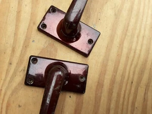 Vintage old Antique Door Handles Pair (2) Iridescent rare knobs working - Picture 1 of 12