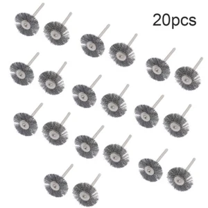 Professional Compact Wire Wheel Polish Brush Set for Rotary Tools 20pcs - Picture 1 of 17