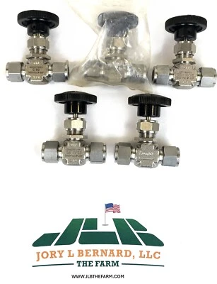 SWAGELOK, SS-1VS8, LOT OF 5, BONNET NEEDLE VALVE, 5000 PSIG, 316 SST, NEW, NOS S - Image 1 of 4