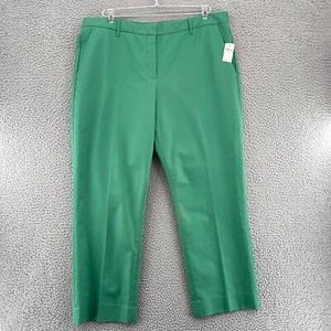 Gap Pants Womens 16R Green Tailored Cropped Stretch Rose Leaf Office Career NWT - Picture 1 of 14