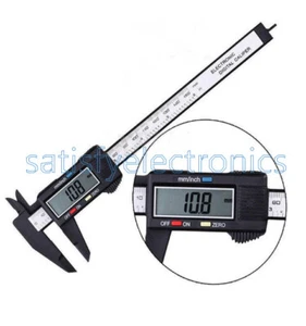 150mm 6inch LCD Digital Electronic Carbon Fiber Vernier Caliper Gauge Micrometer - Picture 1 of 4