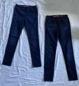 Gap Kids 1969 Legging Jean Size 12 Regular Dark Wash Skinny Jeggings Lot of 2 - Picture 1 of 7