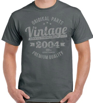 21st Birthday T-Shirt 2004 Mens 21 Year Old Gift Vintage year Premium Quality - Image 1 of 4