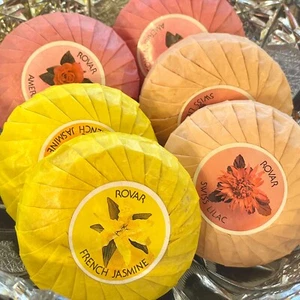 Menge 6, Vintage ROVAR LUXUS duftende Blumenseife Sammlung - je 3,4 Unzen - Bild 1 von 1