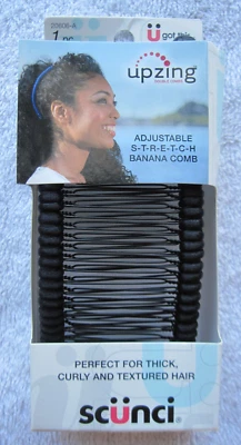 Scunci Upzing 6" Long Stretching Banana Comb Hair Updo Style Secure Hold Metal - Image 1 of 4