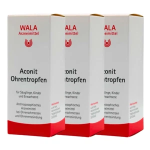 WALA Aconit Ohrentropfen 3 x 10 ml | Natürliche Linderung bei Ohrenschmerzen - Bild 1 von 5