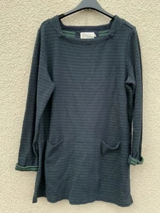 SEASALT GENTLE WAVE BLUE GREEN STRIPED SQUARE NECK TUNIC DRESS TOP 16 Cotton - Picture 1 of 5