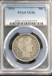 1915 Barber Half Dollar PCGS Graded VG10! - Picture 1 of 3