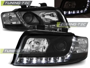 FARI ANTERIORI NERO LED PER AUDI A4 B6 8E 00-04 FANALI LIGHTS NEW - Imagen 1 de 5