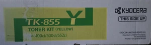 Original Kyocera TK-855 Y - Toner Cartridge, Yellow, 400ci, 500ci, TK855 Y - OVP - Afbeelding 1 van 5