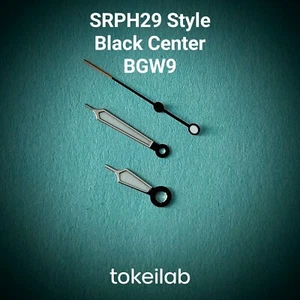 JUEGO DE MANOS ESTILO SRPH29 CENTRO NEGRO BGW9 / SEIKO MOD SKX SKX007 NH35 NH36 NH34 - Imagen 1 de 1