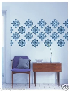 PLANTILLAS DE PARED NUEVAS 16.53""x11.69"" Aerógrafo PVC PLANTILLA GRANDE damasco - Imagen 1 de 3