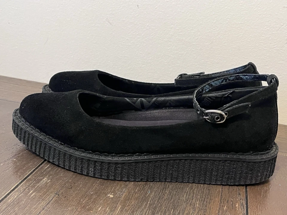 Correa de tobillo plana negra de ballet en punta TUK para mujer talla 8 Foto 1 de 4