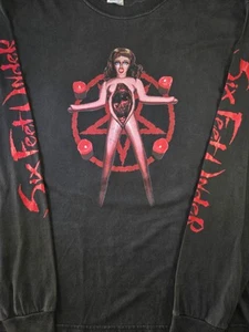 Vntage Six Feet Under Metal Longsleeve T-Shirt W/Sleeve Hits, Sz L 22.5x30" RARE - Picture 1 of 19