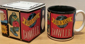 World Class Bowler Mug W/ Box 1993 VTG Potpurri Press Korea Coffee/Tea - Picture 1 of 7