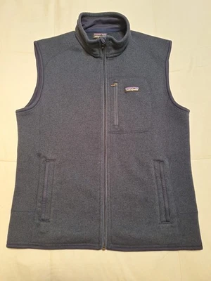 Patagonia Better Sweater Vest Mens Large Blue Fleece Lined Preppy City Full Zip - Image 1 of 4
