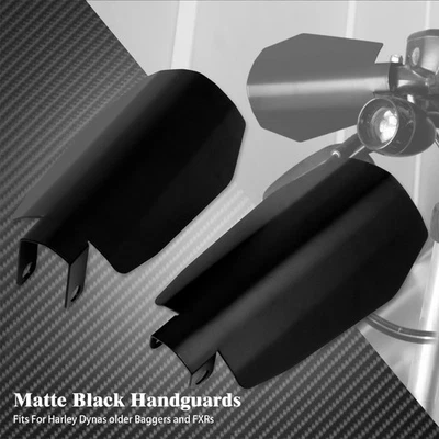 2x Handle Bar Matte Black Wind Shield Hand Guards Protector Fit For Harley Honda - Image 1 of 4