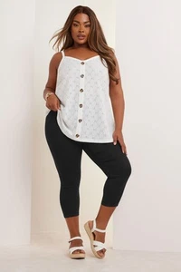 Yours Curve Women's Plus Size Cropped JENNY Jeggings - Picture 1 of 8