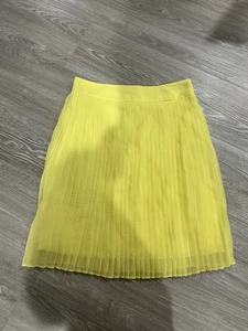 alice + olivia gelber Chiffon Faltenrock Größe 2 - Bild 1 von 4