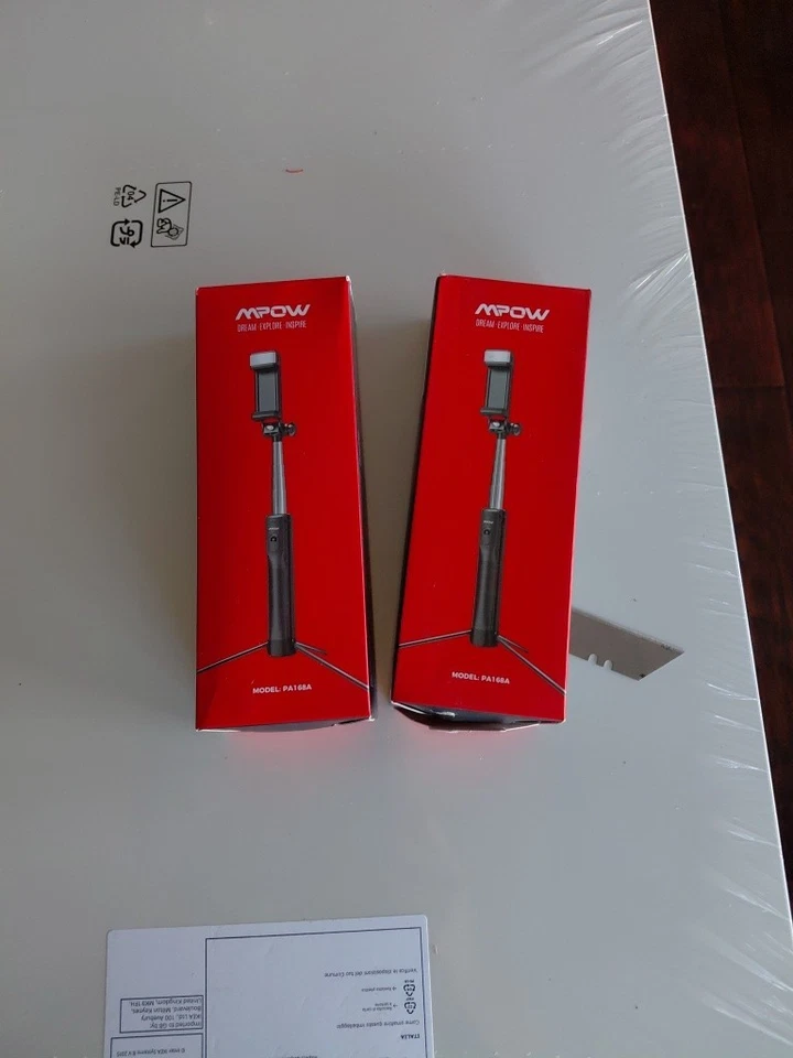 Tripé selfie Mpow PA168A 3 em 1 lote de 2 - Imagem 1 de 1