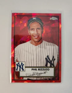 Topps 2021 cromo platino aniversario rojo atómico Phil Rizzuto #664 ser#/100 - Imagen 1 de 2