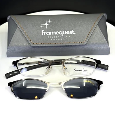 Gafas Elite Smart Clip 606 BLKCHM Gunmetal Rectángulo SOLO MARCOS Foto 1 de 4