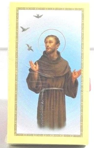 SAINT FRANCIS OF ASSISI LOT OF 25 NEW CATHOLIC HOLY CARDS PATRON OF ANIMALS, ENV - Picture 1 of 1