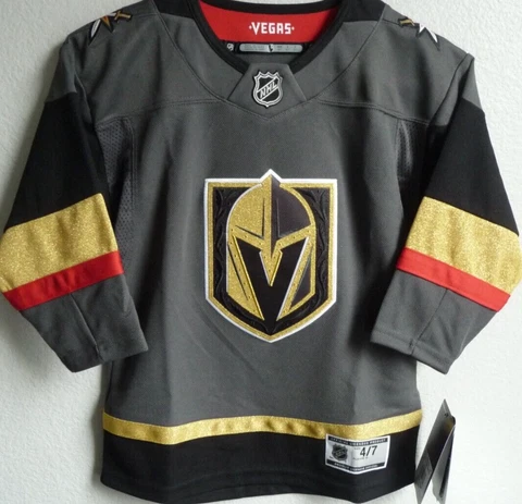 Kids Vegas Golden Knights Hockey Alternate Premiere Jersey M NWT Cover