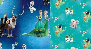 Baumwoll Jersey Stoff Frozen Anna & Elsa 0,5 m Meterware Kinderstoff ÖkoTex - Bild 1 von 4