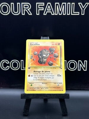 Pokémon Racaillou (Geodude) 47/62 1st Edition French LP - Image 1 of 4
