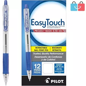 Quick-Dry EasyTouch Ballpoint Pens, 12-Pack with Visible Ink Supply - Blue Ink - Picture 1 of 2