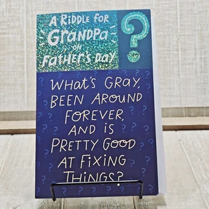 American Greetings Father's Day Card Grandpa Blue Metallic Pop Out Humor - Picture 1 of 8