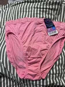 VINTAGE OLGA dead stock #23067 PANTY sz 8 /XL Pink Pretty - Picture 1 of 5