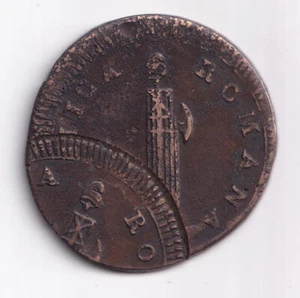 1799 Italian States 2 Baiocchi Coin Roman Republic ERROR Double Struck RARE - Picture 1 of 5