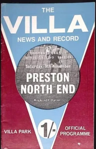 1967 1968 ASTON VILLA v PRESTON NORTH END - Picture 1 of 1