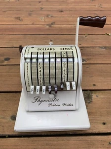 Vintage 1962 Paymaster Series 8000 Check Protector With 2 Keys (Works Perfectly) - Picture 1 of 4