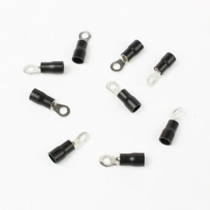 14-12 AWG Connectors RV3.5-4 Car Ground Wire Ring Terminals Vinyl Black 100 PCS - Picture 1 of 6
