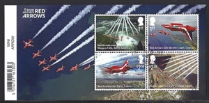 GRAN BRETAÑA 2024 FLECHAS ROJAS HOJA MINIATURA CÓDIGO DE BARRAS FINO USADO - Imagen 1 de 1