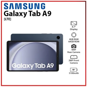 NEW Samsung Galaxy Tab A9 8.7" 4GB+64GB NAVY Android PC Tablet AU (WiFi+4G) - Picture 1 of 6