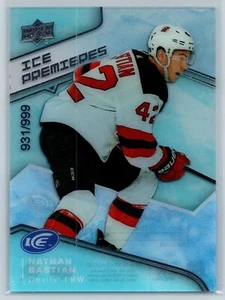 2019  Upper Deck Ice #73 Nathan Bastian Rookie SN999 NJ Devils - Picture 1 of 2