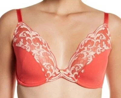 Natori 736133 Envious Underwire Plunge Bra 34DDD PICANTE NWT - Image 1 of 4
