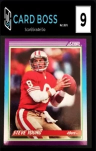 1990 Score #145 Steve Young San Francisco 49ers HOF Card - Dig. Graded 9 Mint - Picture 1 of 3