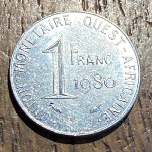 PIECE DE 1 FRANCS AFRIQUE DE L’OUEST 1980 (1050) MODULE 1 CENTIME EPI - Imagen 1 de 2