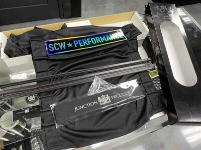 Junction Produce ONE-SIZE Black Window Curtains Authentic VIP Shades Custom JDM - Image 1 of 2