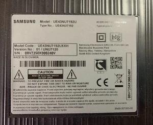 Despiece Samsung UE43NU7192U. Verificado - Imagen 1 de 36