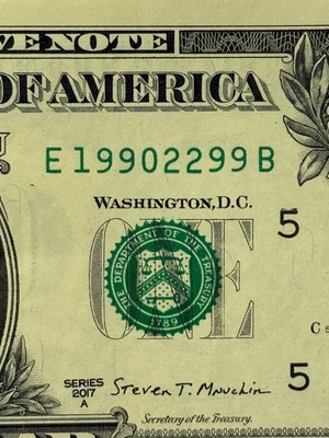 1990 Year Note Bill 1 Dollar Double Double 2s 9s Fancy Serial Number  - Image 1 of 4