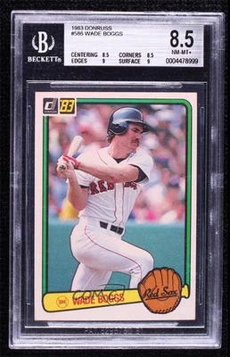 1983 Donruss Wade Boggs #586 BGS 8.5 Rookie RC HOF - Image 1 of 2