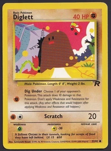 Diglett Team Rocket 52/82 Unlimited Pokémon TCG Common LP - NM WoTC 2000 - Picture 1 of 2